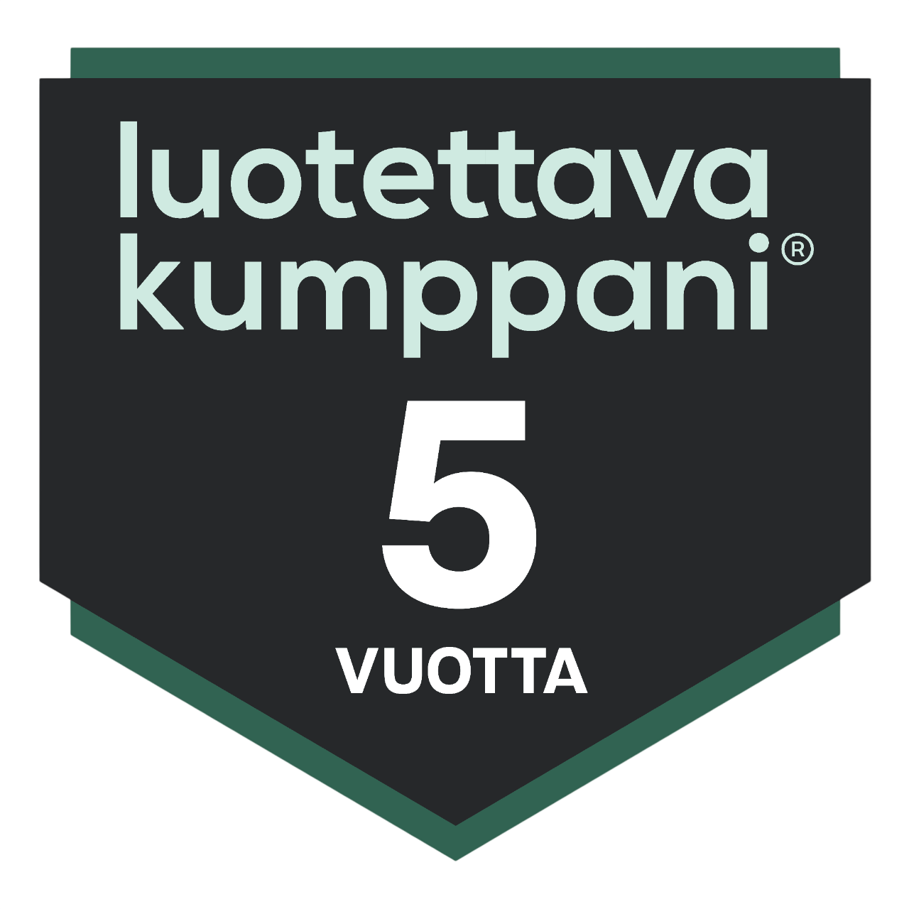 Luotettava Kumppani 5 vuotta - Luottamusmerkki