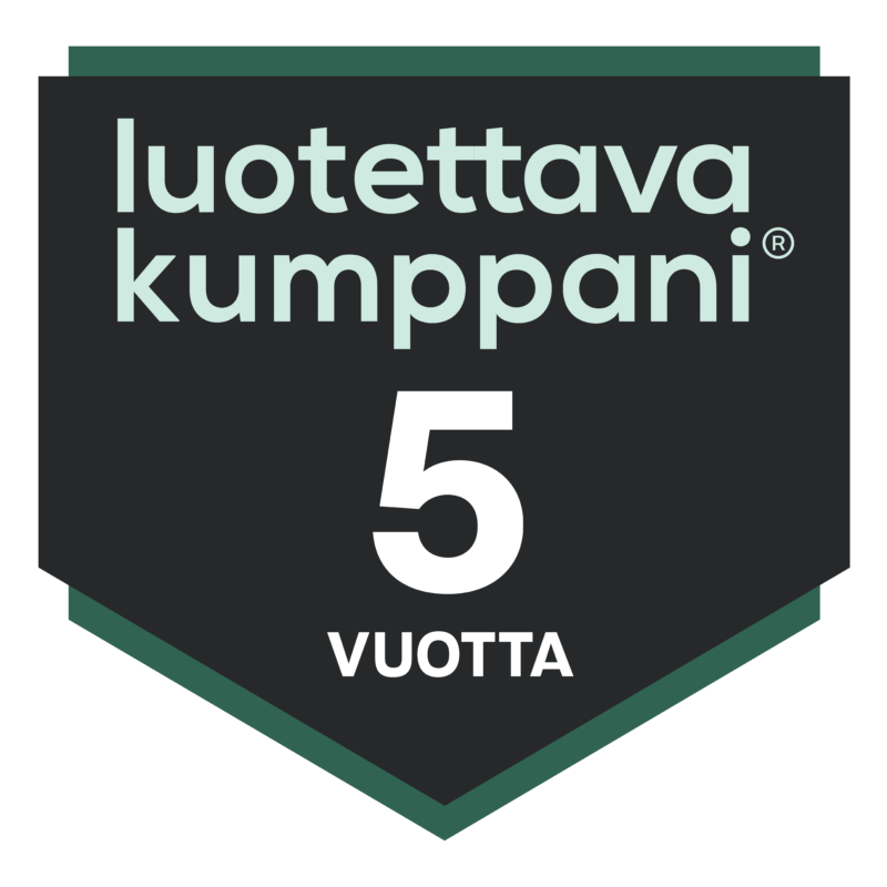 Luotettava Kumppani 5 vuotta - Luottamusmerkki